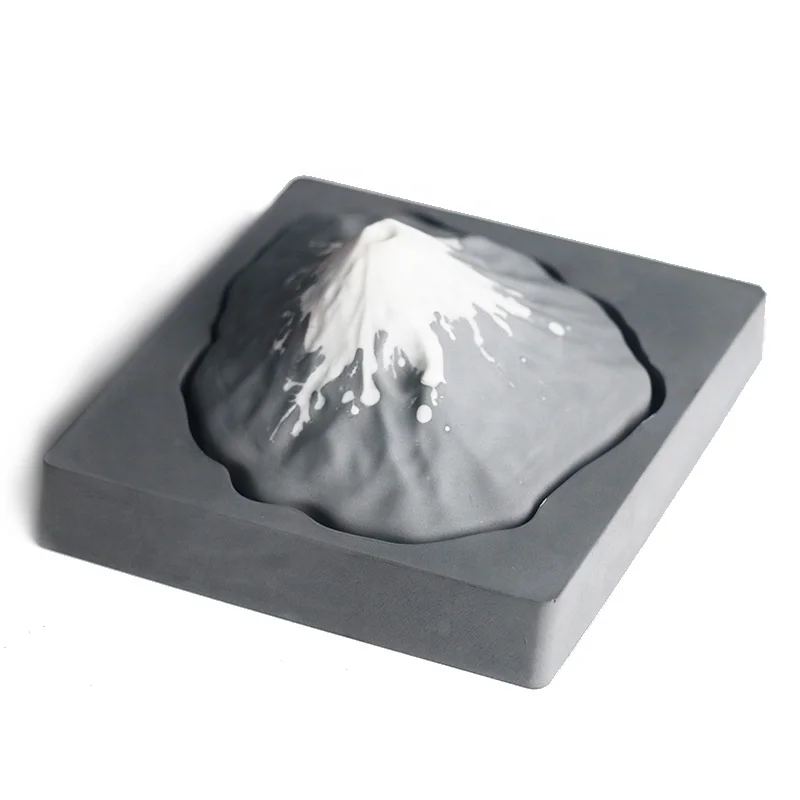 

Fuji Mountain Shaped Home Car Decoration Ceramic Essential Oil Aroma Diffuser Air Freshener, Grey