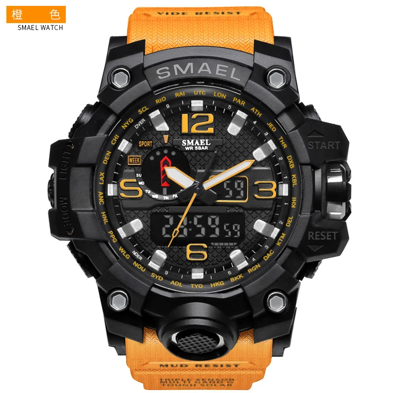 

Freeshipping USA SMAEL Brand Men Sports Watches Analog Digital LED Electronic Quartz Wristwatches Waterproof Military Watch