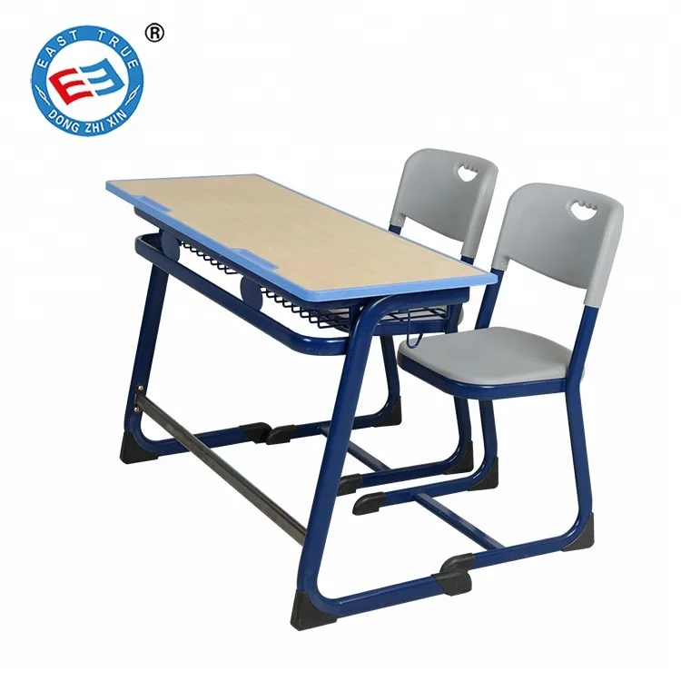New Design Middle School Children Desk And Chair Set Double School Desk