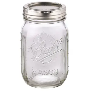 Round 1000ml glass mason canning jars with lid wholesale