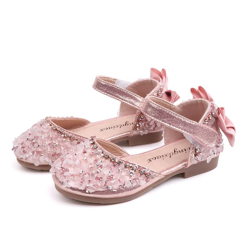 

B20349A 2019 Summer Korea fashion Little Girl sandals Princess Shoes, Pink