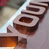 Wood style metal letter laser cut decorative metal alphabet letters