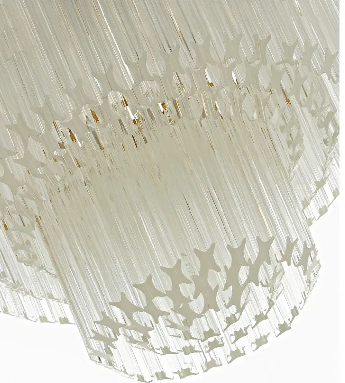 Hotel lobby Villa Banquet hall Stainless steel K9 Postmodern Crystal Chandelier Lighting