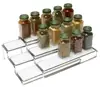 Standing 3 Tier Expandable Cabinet Spice Rack Step Shelf Organizer , fine chrome spice rack