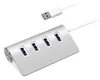 Aluminum 4 Port Compact Portable High Speed USB 3.0 Data Hub for Windows, Mac OS, Linux