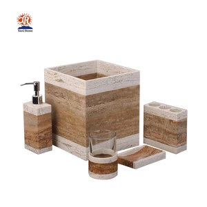 Image of home decoration marble bathroom accessories