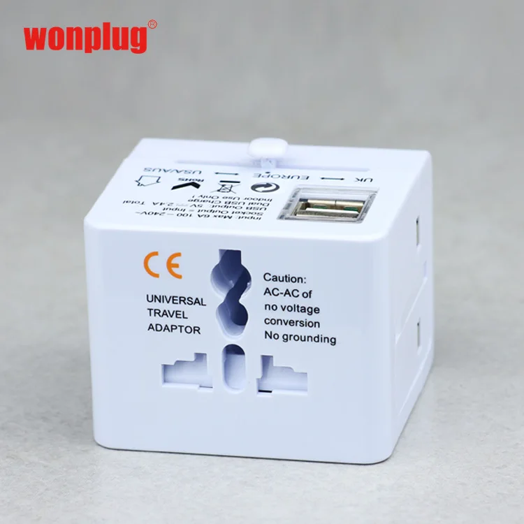 Electrical Socket European/American/Australia/UK Plug Adaptors All in One Universal Travel Adapter with USB Charger