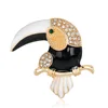 Exaggerate jewelry extra large mouth parrot brooch