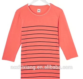 red and black stripe t shirt