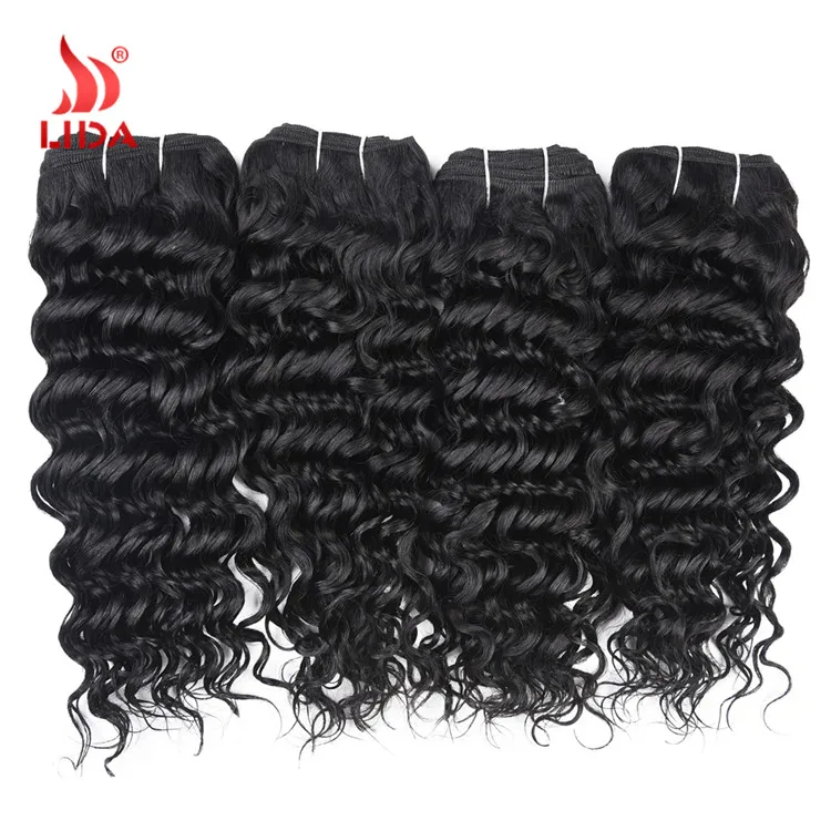 

Lida #1B Deep Curly raw Indian curly hair Bundles Afro Kinky curly human hair extensions
