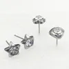 make many shapes available 316L stainless steel earring wire stud with multi colors rhinestone
