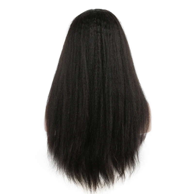 

Good quality kinky straight 13*6 lace front wig human hair wig