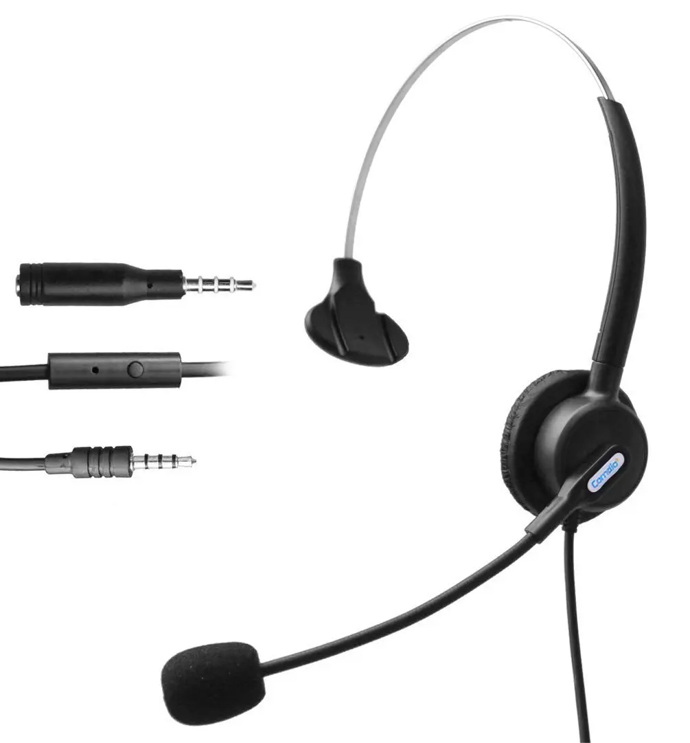 Comdio Monaural Mobile Phone Headset Headband with Flexible Noise Canceling  Mic for iPhone Samsung LG HTC Blackberry Huawei ZTE Cell Phone & Most ...