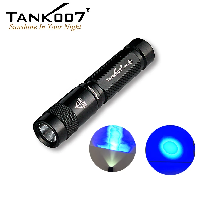 

Tank007 Mini keychain 365nm UV torch ultraviolet flashlight for money detection