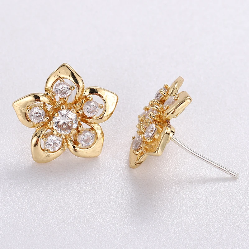 

Lateefah 2019 Fashion Earrings flower Earrings Meteorite Alloy Earring for Women