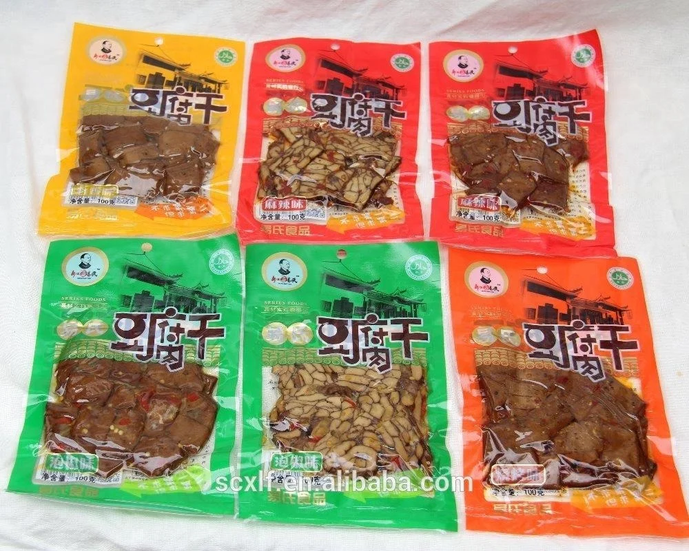 
80g 100g 250g Dried Tofu Chinese Cheese Spiced Bean Curd Popular Snacks 