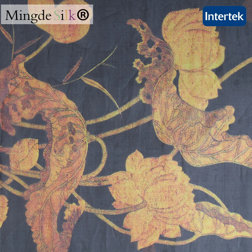 
printed pure silk organza fabric 8mm 