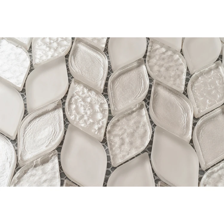 High Quality Glass Mosaic Wall Decoration Long Hexagon Shape Mosaic Tile