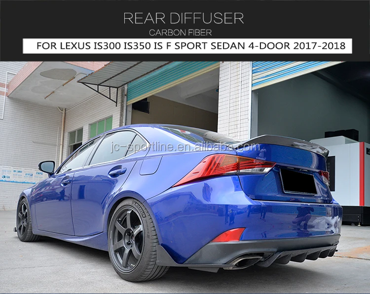 Carbon Fiber Is300 Rear Bumper Lip For Lexus Is350 F Sport Base Sedan 4