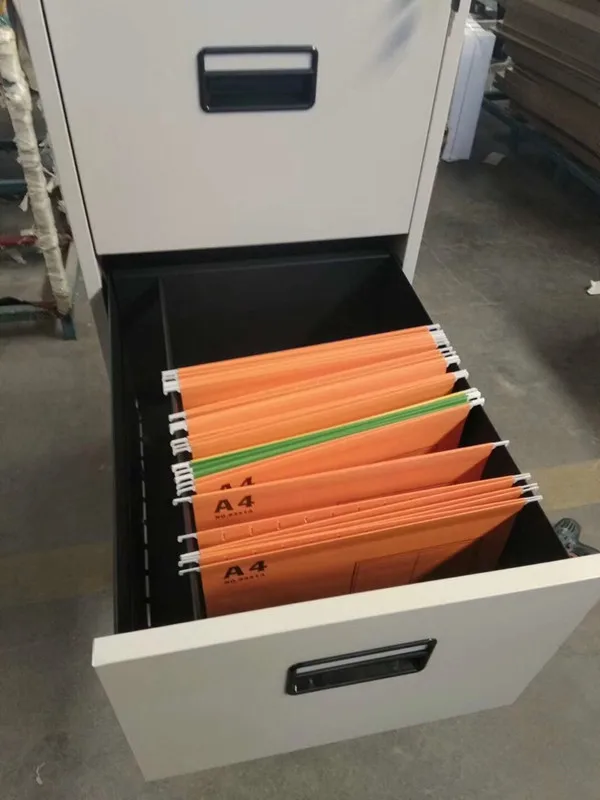 オフィスファイリングキャビネットロッキングスチール引き出し4カードボックス収納垂直デスクサイドハンギングファイルキャビネット Buy