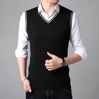 

2019 new arrival formal style v-neck sleeveless man sweater