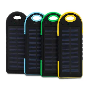5000mAh Solar Power Bank Waterproof Design