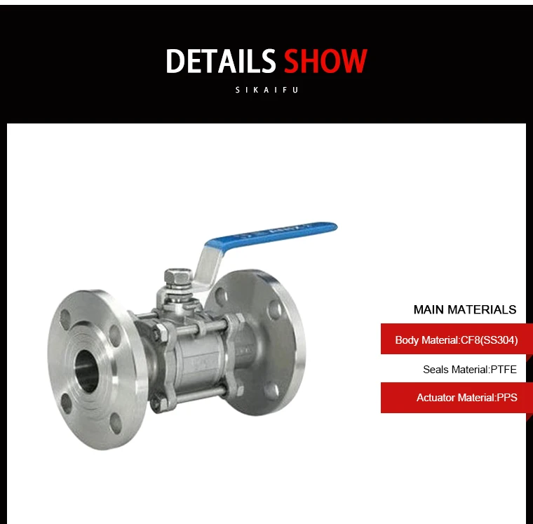 Hot Water 2pc Flange Stainless Steel Spherical Ball Valve With Low