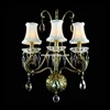 New design brass fabric art deco bedside led wall sconces light for hotel