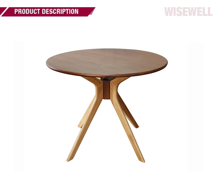 W-T-873 solid wood dining room round table furniture