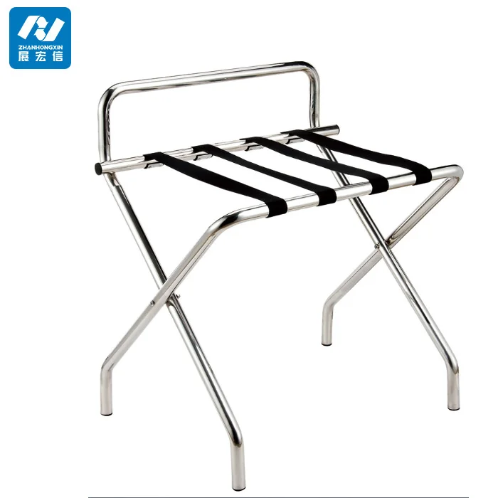 Silver Stainless Steel Hotel Room Luggage Rack Dubai Hotel Luggage