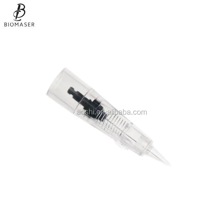 

Biomaser permanent makeup machine needles 1r.40mm biomaser cartridge needles, Transparent/black