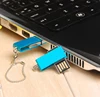 Customize metal swivel USB Flash Drive Housing 8gb 16gb 32gb 64gb flash stick u disk pendrive with key chain ring
