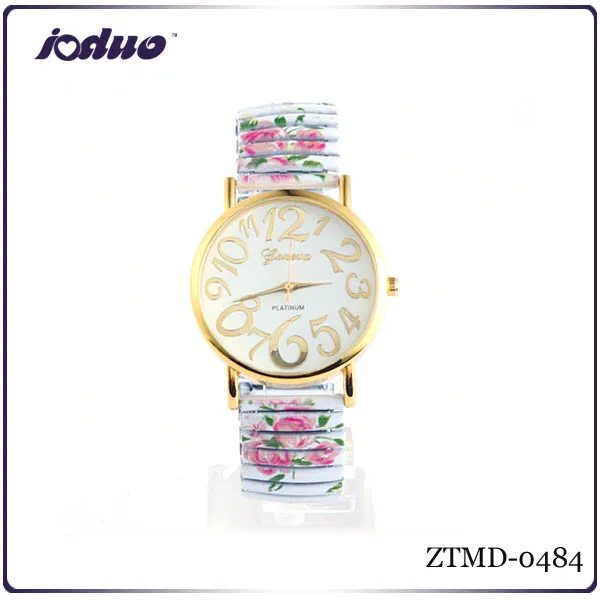 

Fashion large number design women stretch watches