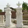 High Quality Hand Carved Royal Cream Marble Columns For Sale