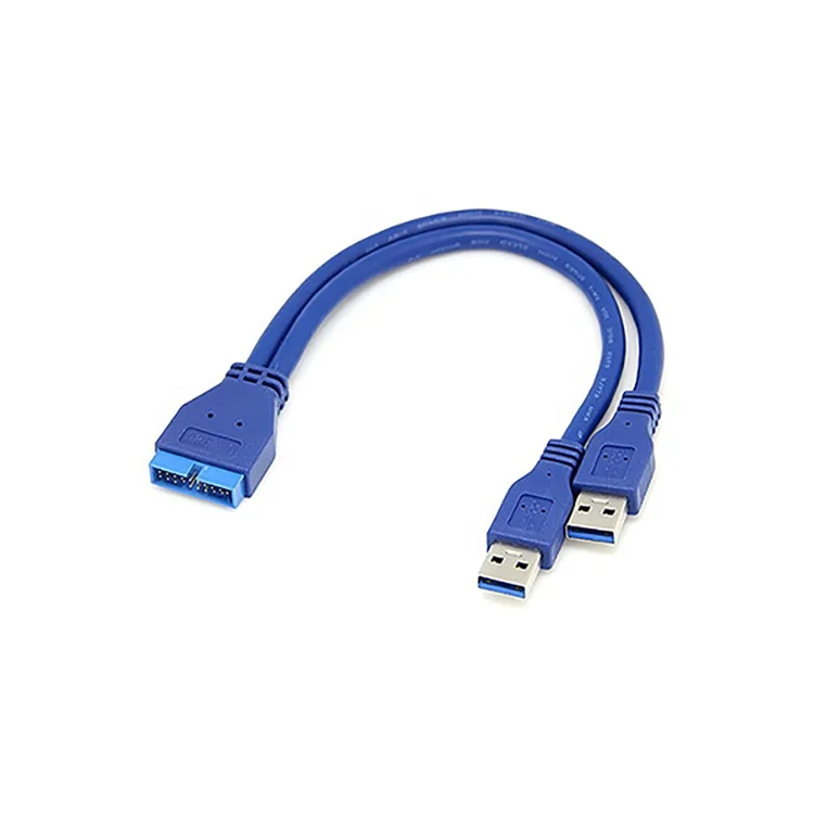 2 Port USB 3.0 A Stecker zu 20 Pin Stecker Header Motherboard