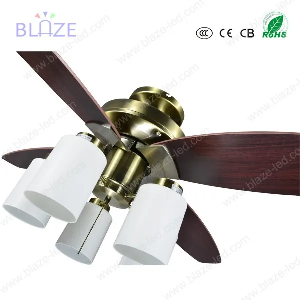 New designed crystal copper decorative ceiling fan with hidden blades with led lights