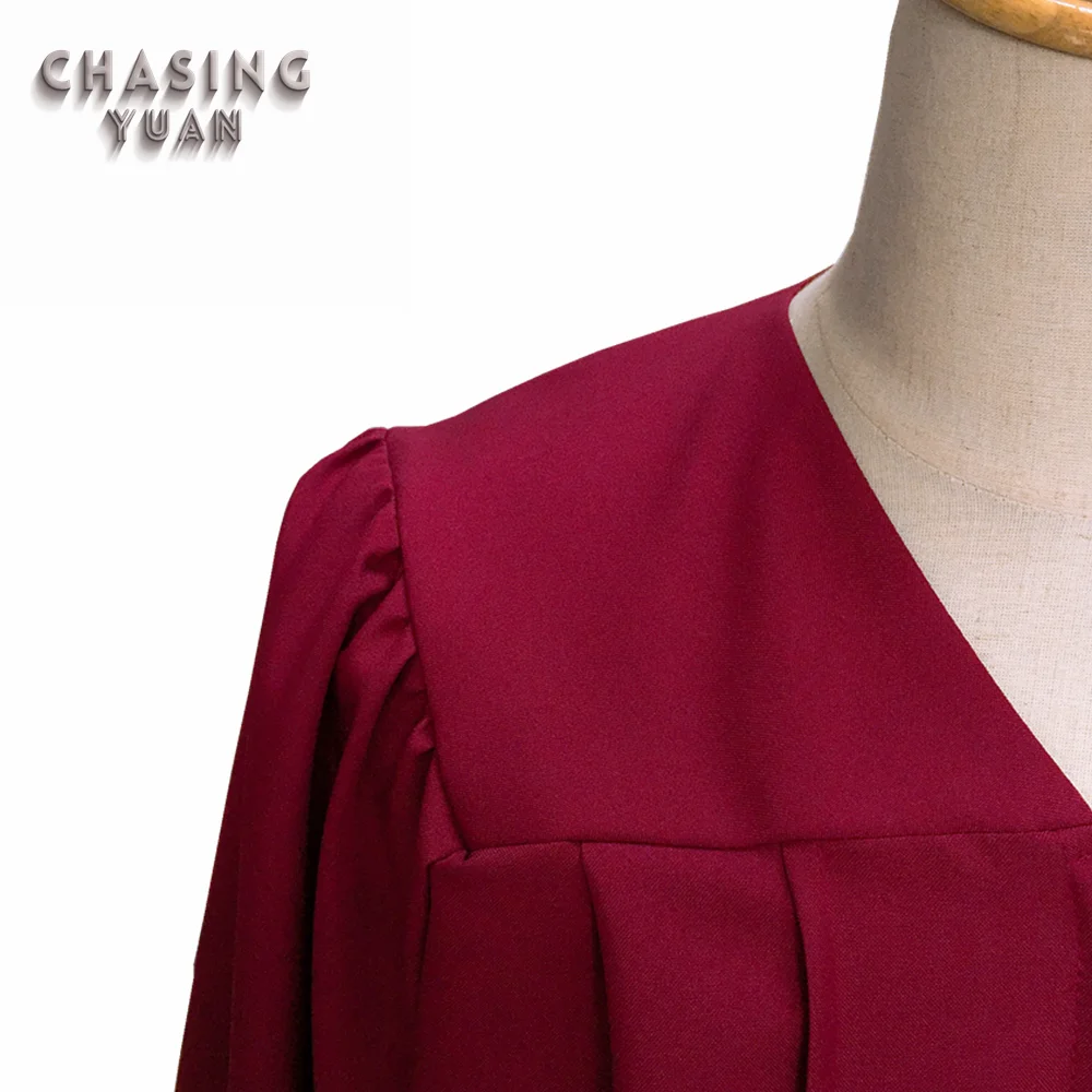 
High Quality Matte Maroon Choral Robe Church Gown 