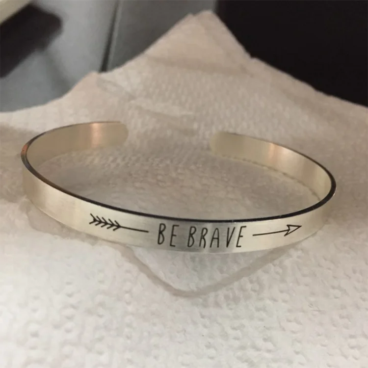 Be Brave Inspirational Quote Bracelets Women Men S Jewelry Gift Inspirational Quote Bracelets Women