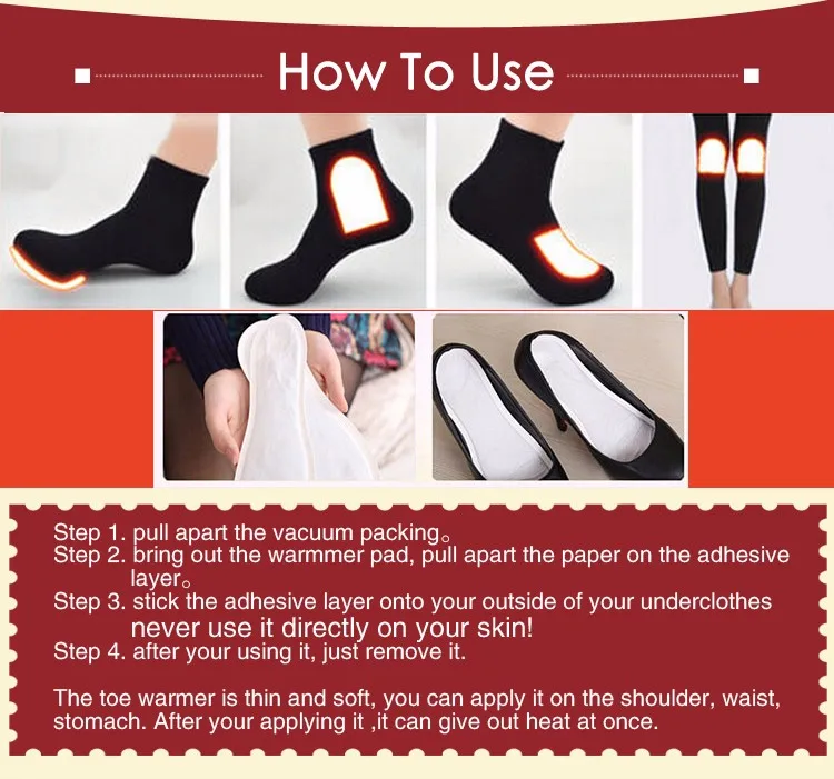 Disposable Leg And Toe Heating Pad Shoes Warmer Heat Pad Buy Heating Pad For Shoes,Hand Warmer