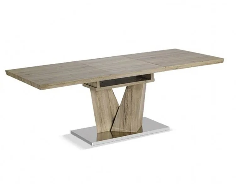 China modern contemporary home furniture extendable MDF wooden dining table