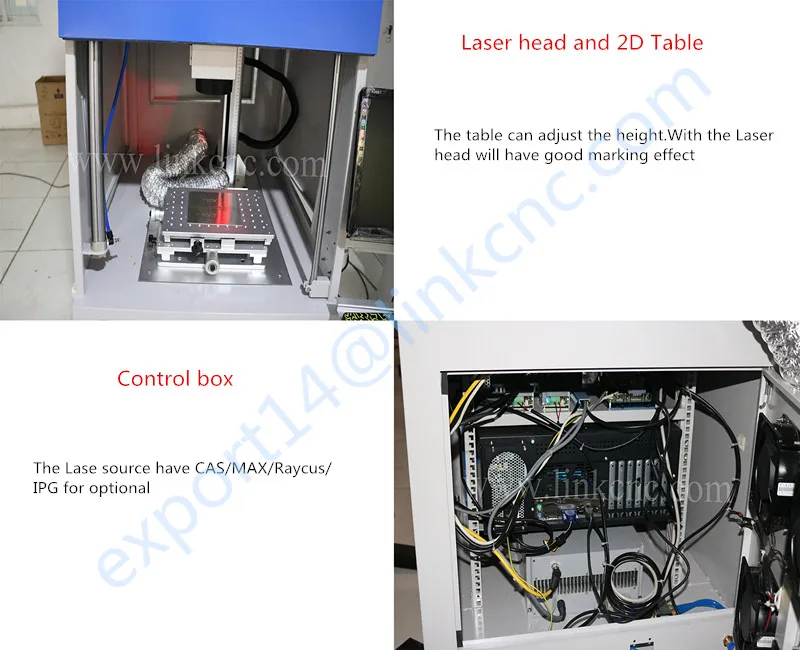 New design full closed cover 20w 30w 50w 100w fiber laser marking machine for metal