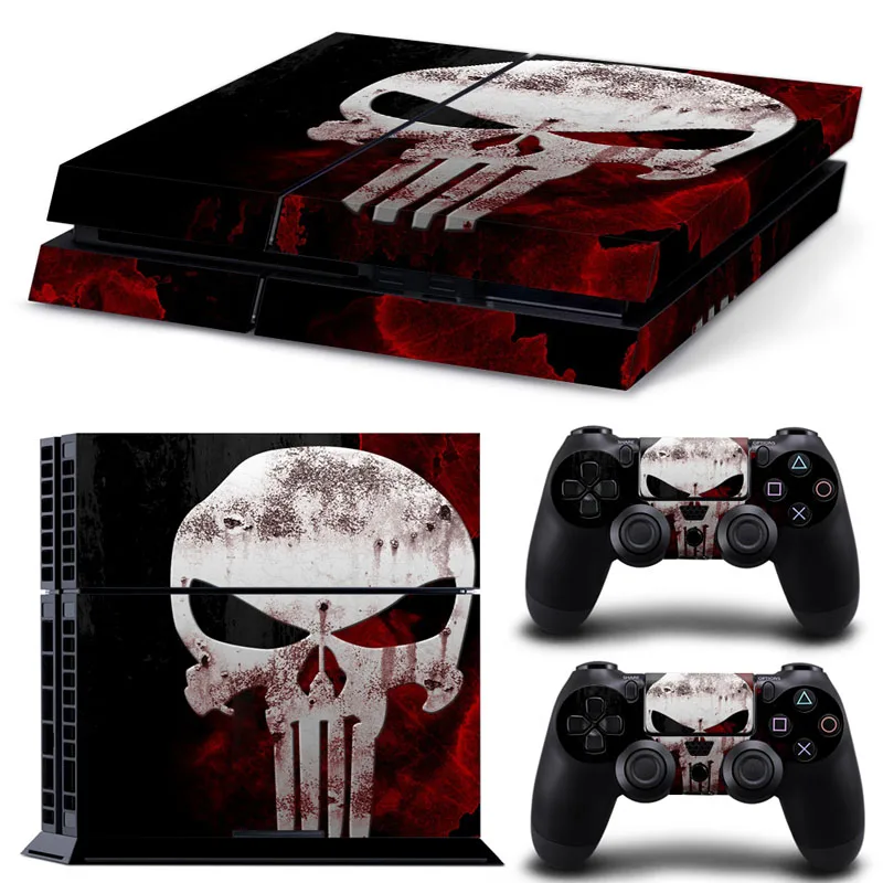 

Full Body Game Skin Vinyl Sticker Decal for PS4 Playstation 4 Console and Controllers - Red skull #TN-PS4-1844, N/a