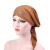 Zakiyyah W-9 New design Head cap with diamond decoration Muslim silk hat western style
