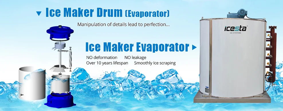 ICESTA CE approuvé par l'évaporateur d'évaporateur d'évaporateur de glace d'ammoniac