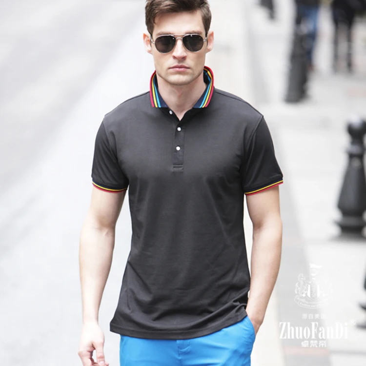 

High end polo shirt Z85661 turn down collar t shirt custom logo processing service, N/a