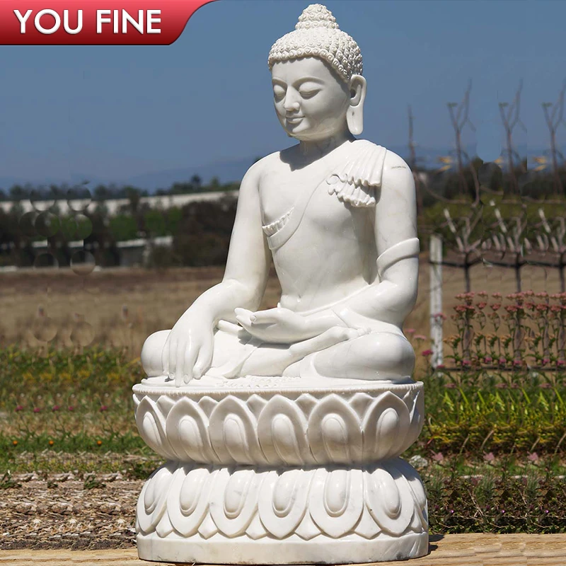 
Hand Carved Natural Marble made Large Sitting Buddha Statues for Sale  (60703122320)