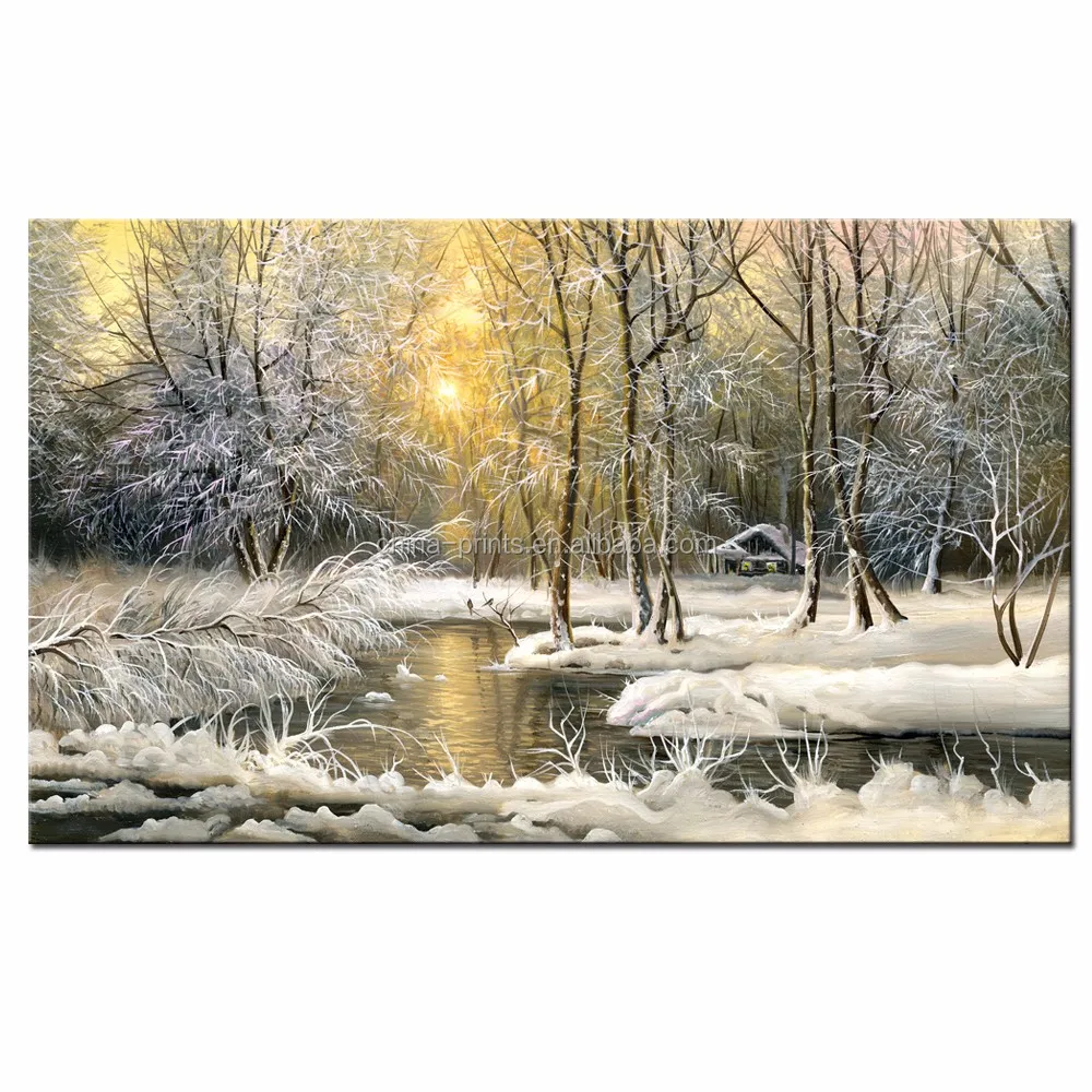 Snow Winter Picture Wall Art Dreamlike Forest Canvas Print Sunrise Over River Painting On Canvas Buy Winter Wall Art Forest Canvas Print Sunrise Painting Product On Alibaba Com