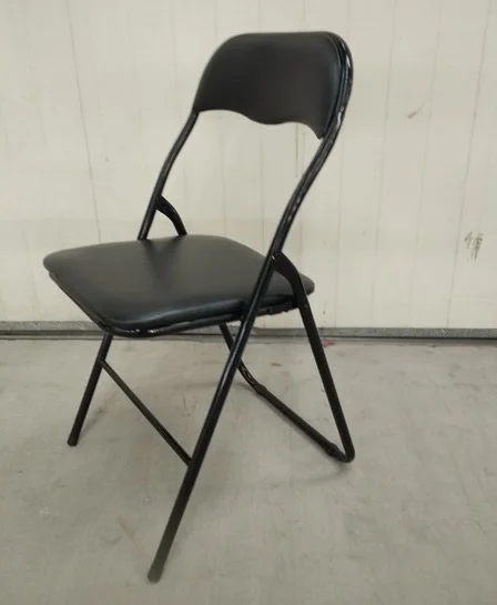 
Zhangzhou Folding Chair With PVC and Foam Cushioned Seat 