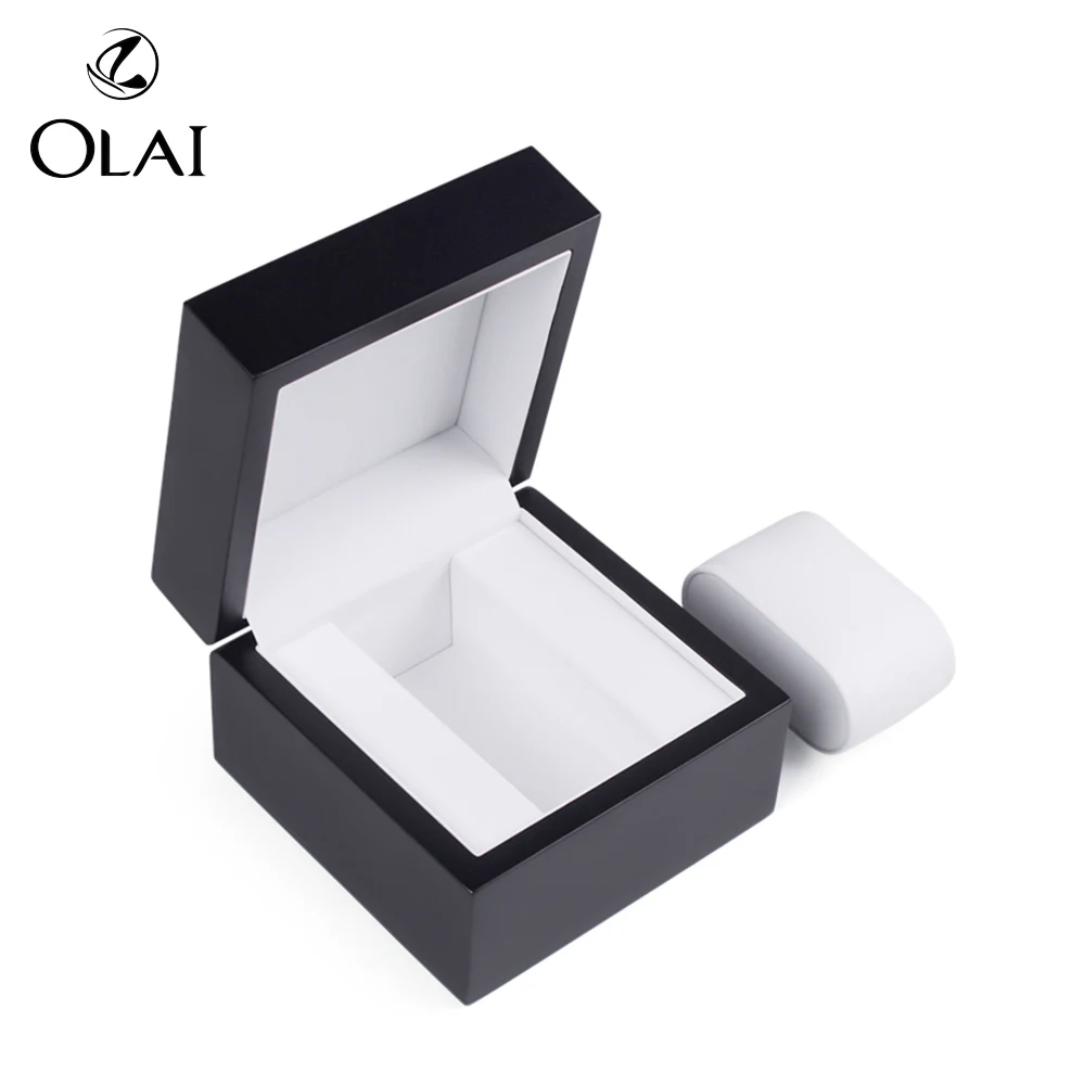 

Flash Sale Wholesale high quality luxury black custom mens single watch shipping box wood