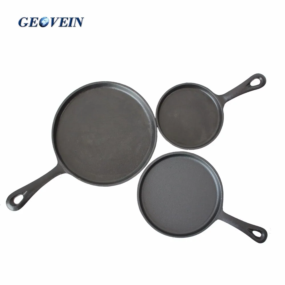 5'' 6'' 8'' Non Stick Cast Iron Tawa Dosa Roti Flat Tava Chapati Pan